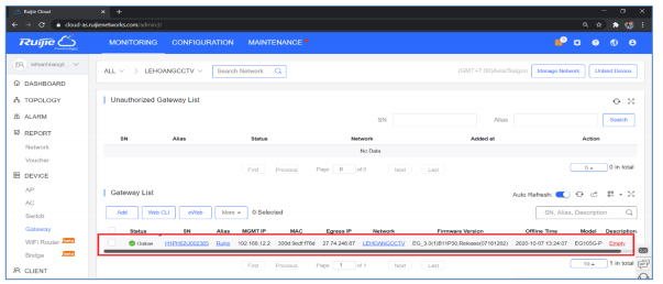 Hướng Dẫn Reyee Gateway Qua Giao Diện Web