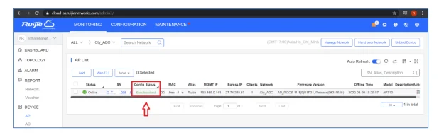 Hướng Dẫn Cài Đặt AP Qua Ruijie Cloud