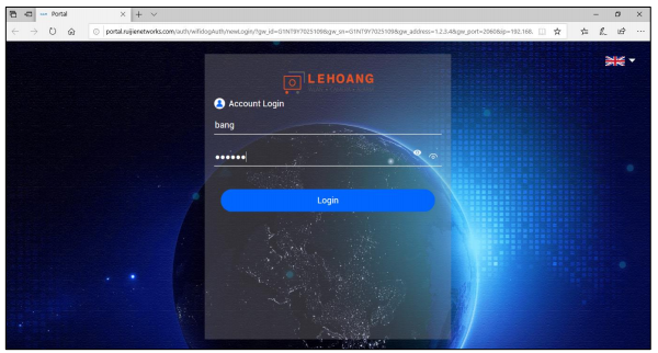 xác thực truy cập Wi-Fi qua Ruijie Cloud