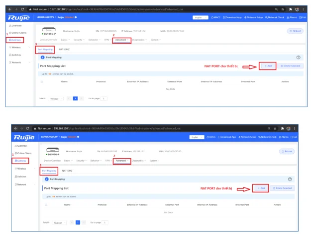 Hướng Dẫn Reyee Gateway Qua Giao Diện Web