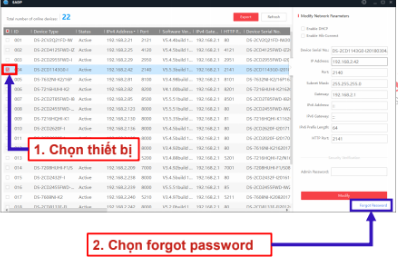 Chọn thiết bị