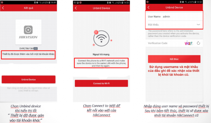 Xóa thiết bị khỏi tài khoản Hik-Connect qua phần mềm Hik-Connect