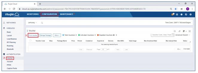 xác thực truy cập Wi-Fi qua Ruijie Cloud