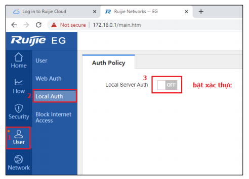 TÍCH HỢP RUIJIE GATEWAY VỚI ACTIVE DIRECTOTYDOMAIN SERVICE