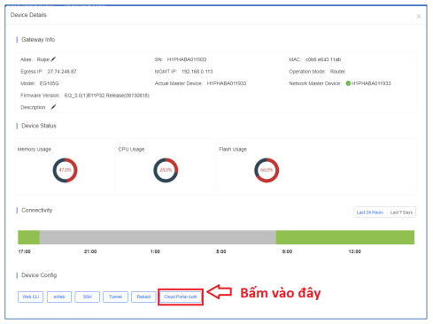 Xác Thực Wifi marking Trên Reyee Gateway
