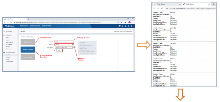 xác thực truy cập Wi-Fi qua Ruijie Cloud