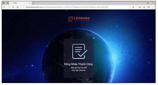 xác thực truy cập Wi-Fi qua Ruijie Cloud