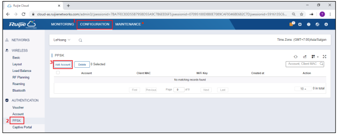 xác thực truy cập Wi-Fi qua Ruijie Cloud