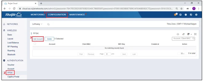 xác thực truy cập Wi-Fi qua Ruijie Cloud