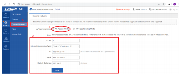 KẾT NỐI POINT TO POINT TRÊN RG-AP630 CD