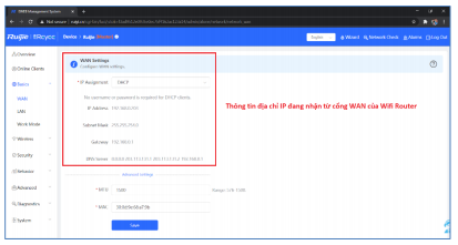 Phát WiFi Reyee Chạy Chế Độ Wireless Repeater