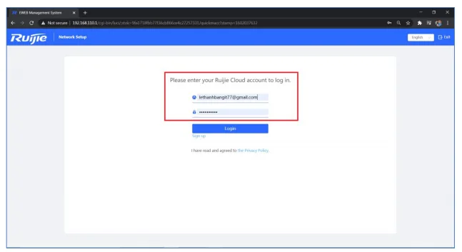 Hướng Dẫn Reyee Gateway Qua Giao Diện Web