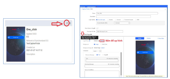 Xác Thực Wifi marking Trên Reyee Gateway