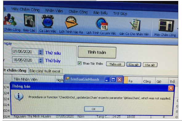 LỖI SAI ĐỊNH DẠNG GIỜ PHÚT GIÂY