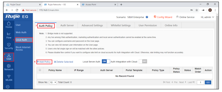 TÍCH HỢP RUIJIE GATEWAY VỚI ACTIVE DIRECTOTYDOMAIN SERVICE