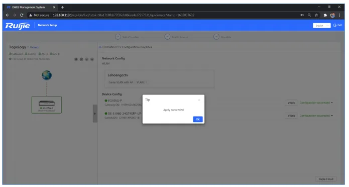 Hướng Dẫn Reyee Gateway Qua Giao Diện Web