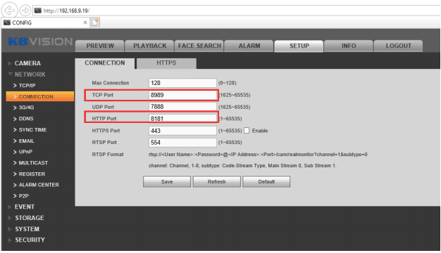 Đổi port mặc định