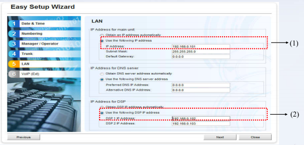 Thông số mạng tổng đài