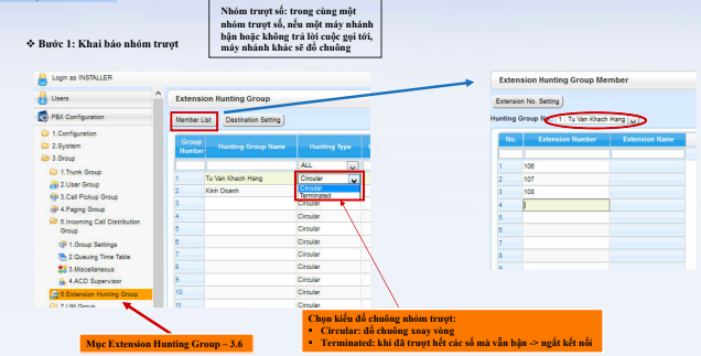 Khai báo nhóm trượt NS300