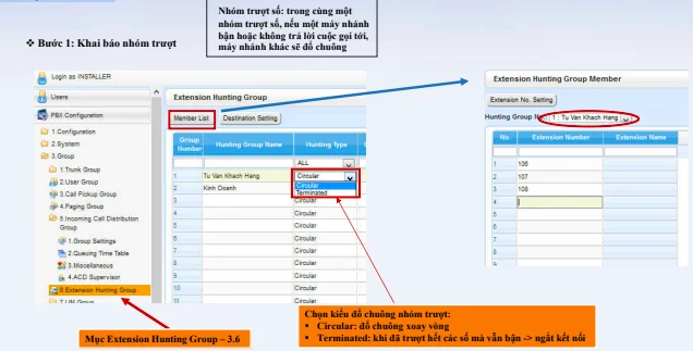 Khai báo nhóm trượt NS300
