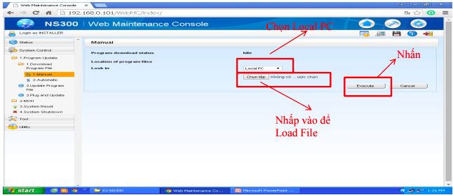 Các Bước update Firmware Tổng Đài