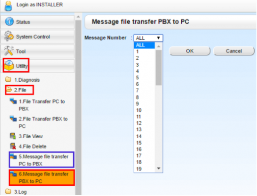Hướng dẫn download và upload file lời chào tổng đài KX-NS300, KX-NS1000