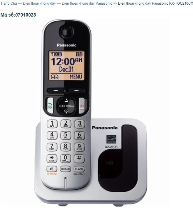 Điện thoại Panasonic KX-TGC210