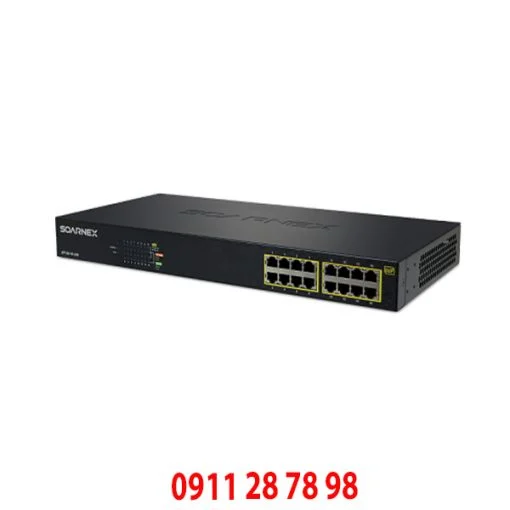 EP120-16-246 SOARNEX Gigabit Switch PoE with Surge Protection (246W, 16 PoE)