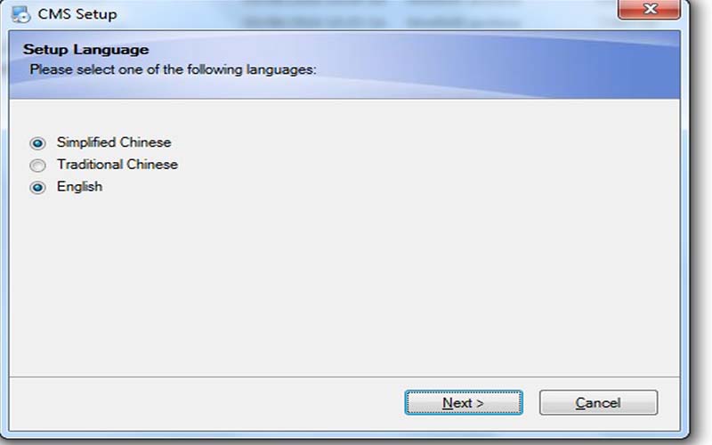 Hướng dẫn sử dụng phần mềm CMS chọn ngôn ngữ