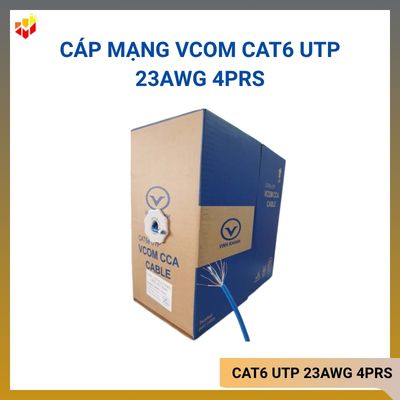Cáp mạng VCOM CAT6 UTP vỏ PVC