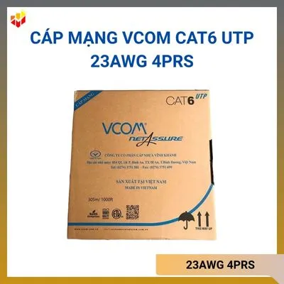 Cáp mạng VCOM CAT6 UTP vỏ PVC