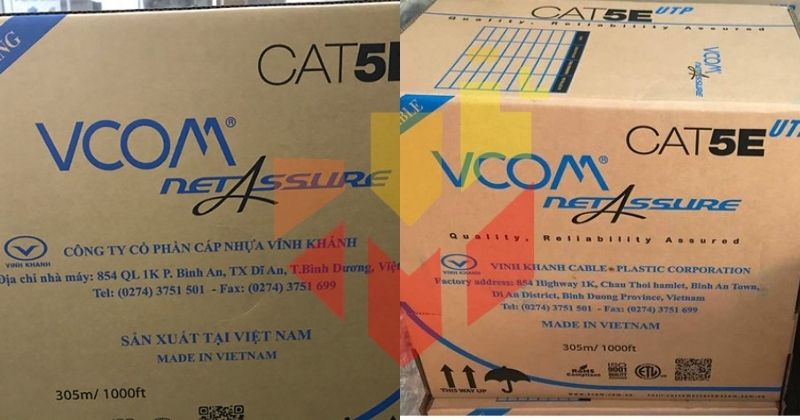 CAT5E UTP VCOM vỏ PVC