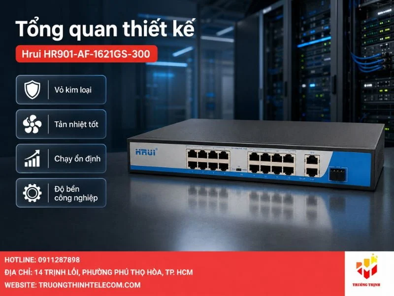 Tổng quan về thiết kế và độ bền công nghiệp của Hrui HR901-AF-1621GS-300