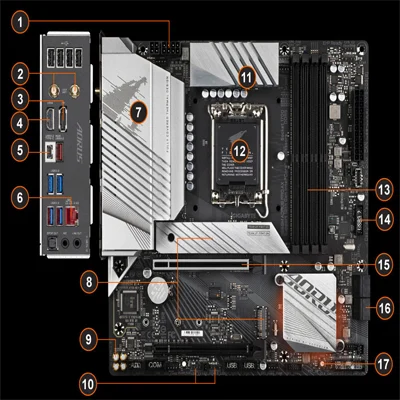 Mainboard Gigabyte Aorus B660M Aorus Pro AX DDR4