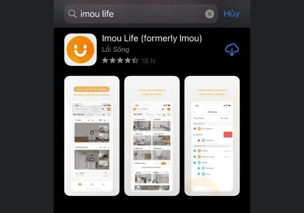 Cài đặt app camera Imou