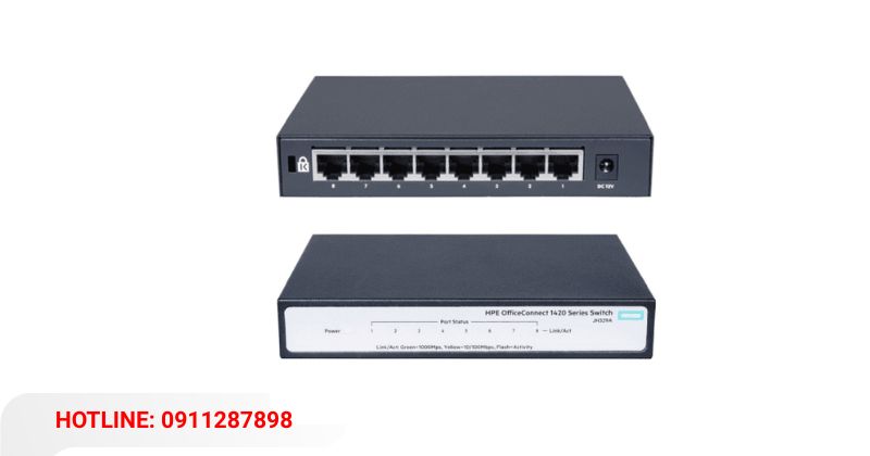 Thiết bị mạng switch HPE JH329A 8G 8Port
