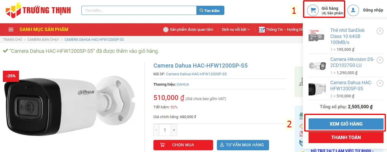 Xem giỏ hàng Xem giỏ hàng