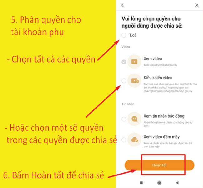 Phân quyền quản lý cho camera Imou Phân quyền quản lý cho camera Imou