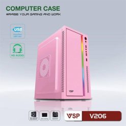 Case VSP V3-601 Hồng (Chuẩn ATX)