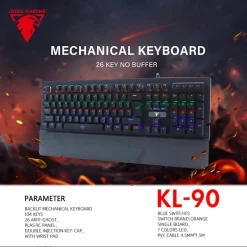 Phím Cơ JEDEL KL-90 Đen