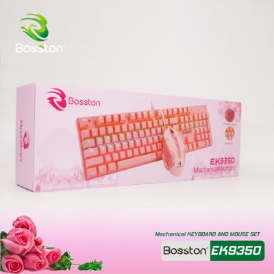 Bộ Phím Chuột Bosston EK9350 Hồng