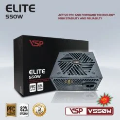 Nguồn VSP Elite V550W Active PFC