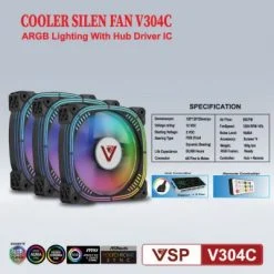 Bộ Kit 3 Fan V304C LED ARGB