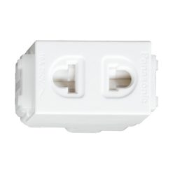 Ổ cắm 2 chấu có màn che SCU