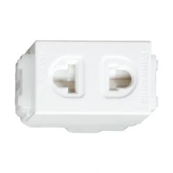 Ổ cắm 2 chấu có màn che SCU