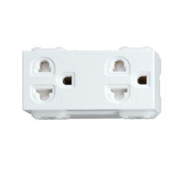 2 ổ cắm 3 chấu có màn che SCUE2