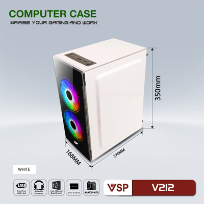 Case VSP V212 Trắng (mATX)