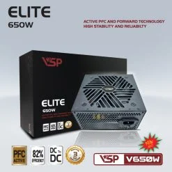 Nguồn VSP Elite V650W Active PFC