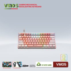 Phím Cơ VSP VM05 Mini Trắng Hồng