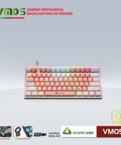 Phím Cơ VSP VM05 Mini Trắng Hồng